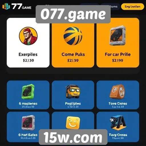 Análise das principais funcionalidades do site 077.game